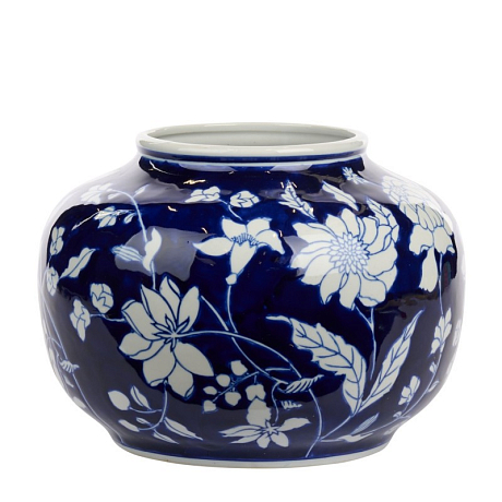 Фарфоровая ваза для цветов (широкая)